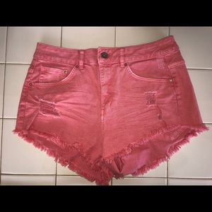 Pink High Waisted Shorts